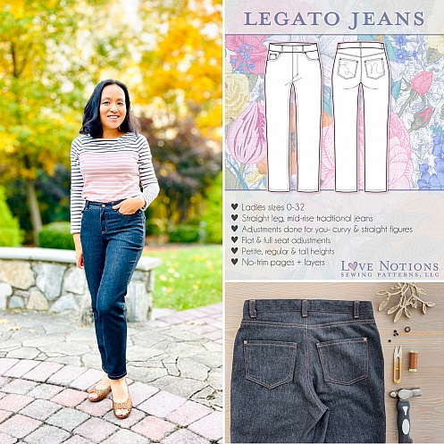 Women's Five-pocket jeans Pattern Wardrobe by Me — Patchwork Plus