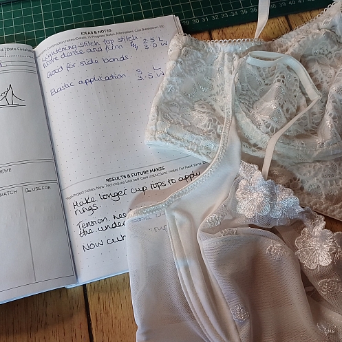 A Few Threads Loose: Lingerie Sew-Along: Binding the top of the