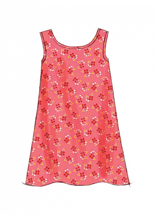 McCalls Girls Easy Sewing Pattern 7111 Simple Dresses & Belt
