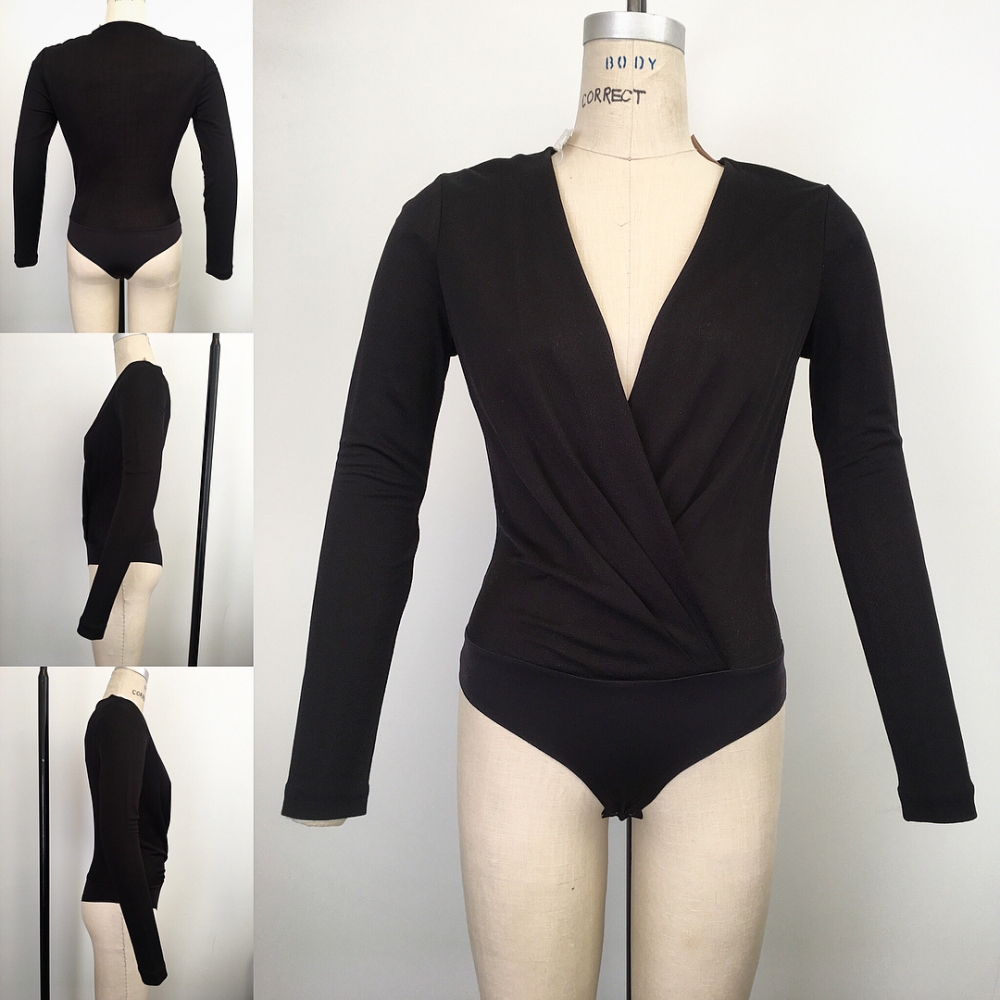 Vogue Sewing Pattern V9298 Women's Wrap Bodysuit Long Or Short Sleeves 