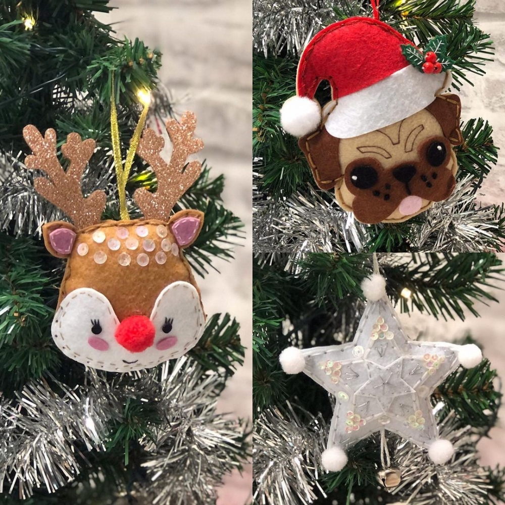 Stocking & Owl Trimits Felt Christmas Decoration Kit 