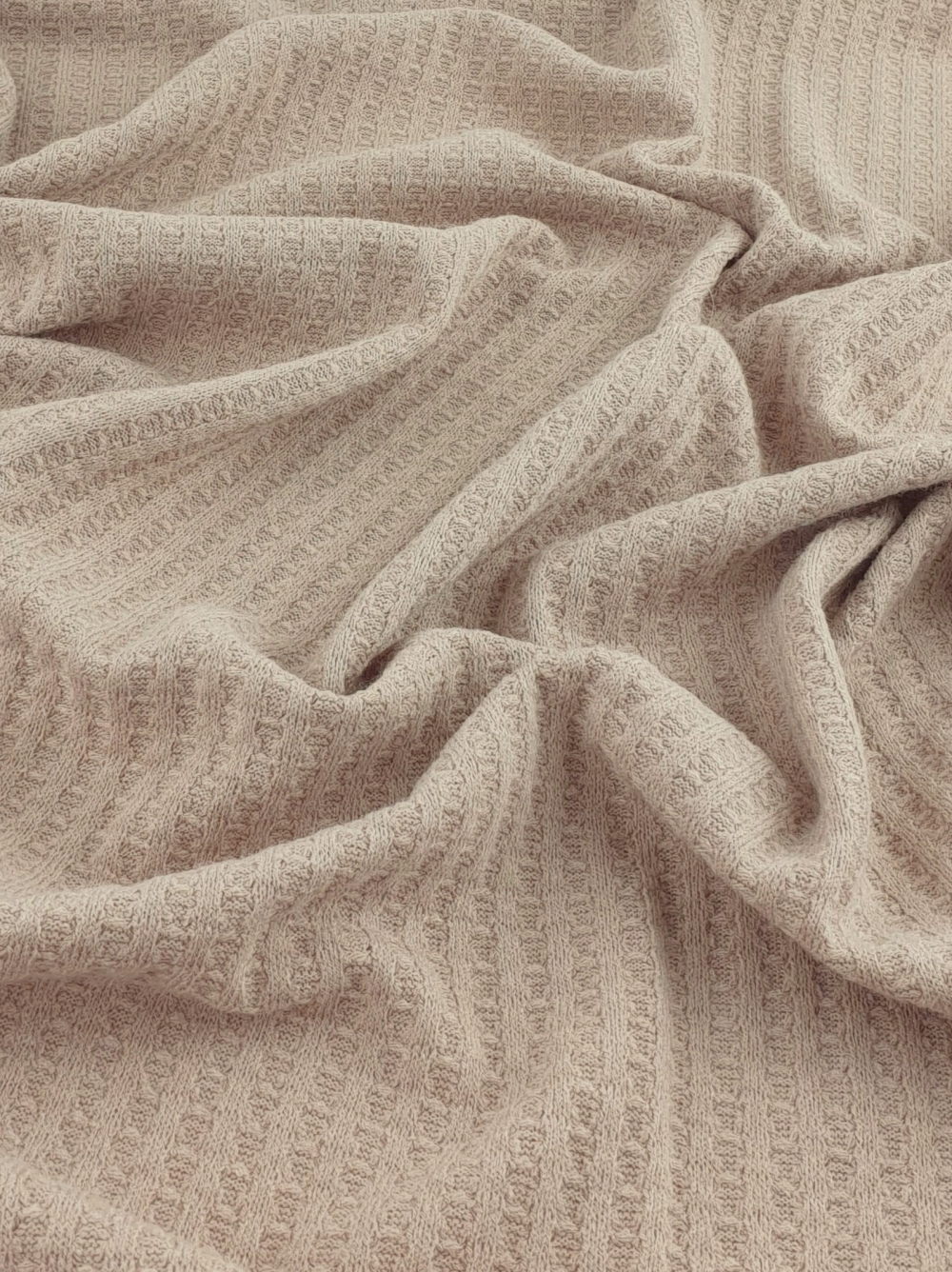 Sof, cushy waffle knit fabric with a beautiful hand from L'Oiseau Fabrics.