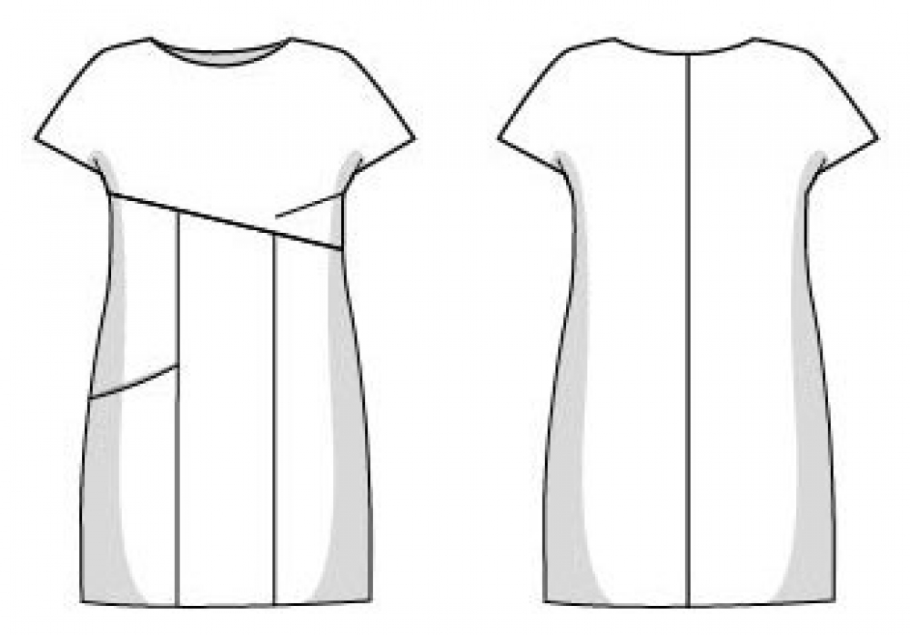 Sew Different Paper Sewing Pattern Essential Denim Dress, 1189780