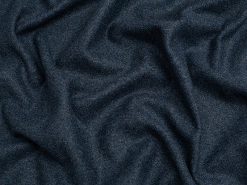 Minerva Core Range Melton Wool Blend Coating Fabric Denim Blue  