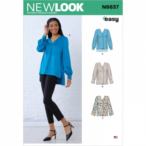 NEW LOOK 6439 MISSES' KNIT TUNIC WITH LEGGINGS Easy Sewing pattern