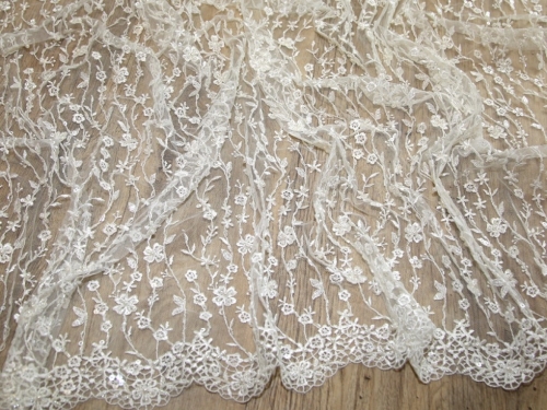 ivory beaded lace