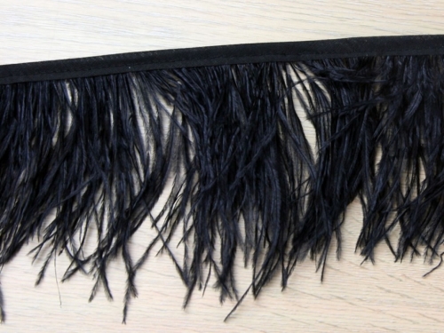 6 Inch Strip - RED Ostrich Fringe Trim Feather