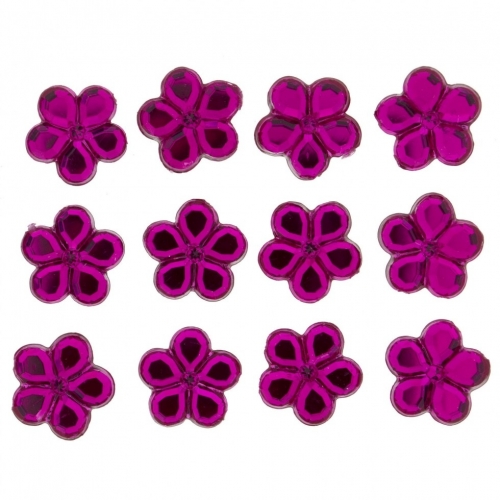 Dress It Up Flower Crystal Diamantes Hot Pink