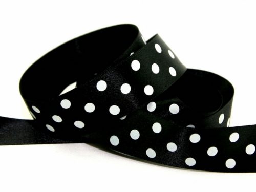 Berisfords Polka Dot Ribbon 10 Black