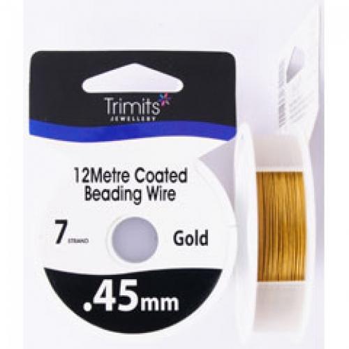 Trimits Coated Bead Wire Gold