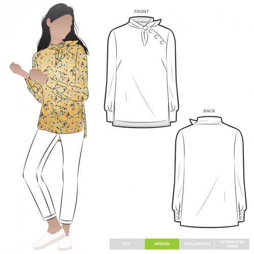 Style Arc Paper Sewing Pattern Macey Blouse