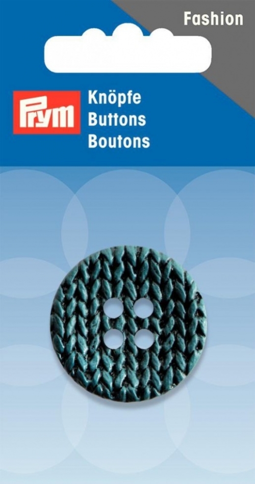 Prym Knitted Texture Buttons Petrol Blue