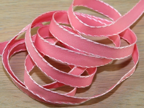 Stitched Edge Fancy Ribbon Baby Pink