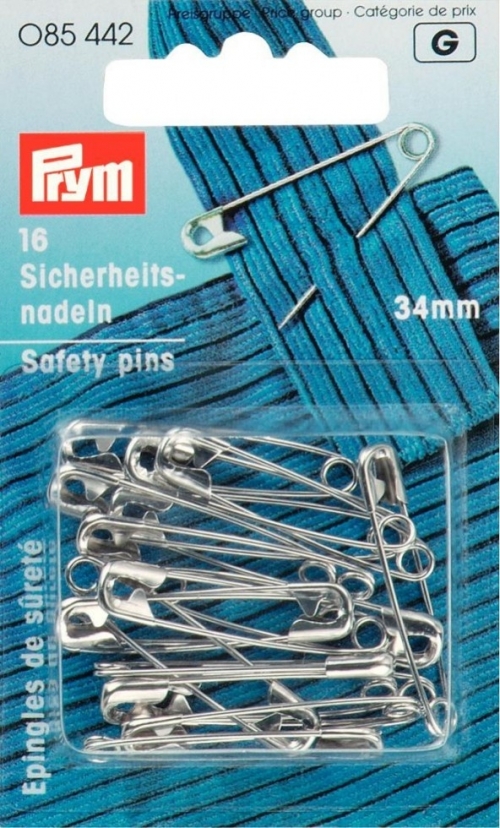 Prym Safety Pins Silver