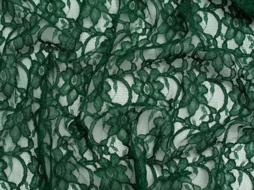 Minerva Core Range Chantilly Corded Lace Fabric Dark Green