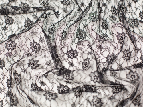Minerva Core Range Delicate Lace Fabric Black