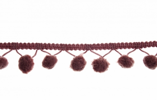 Essential Trimmings Pom Poms Trim Mink Brown