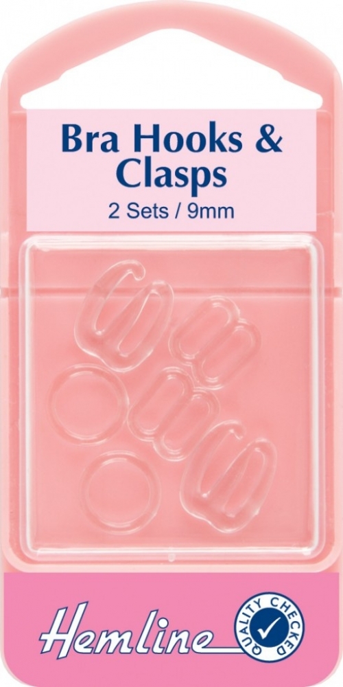 Hemline Bra Strap Hooks & Clasps Clear
