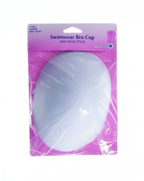 Hemline Swimwear Bra Cups White