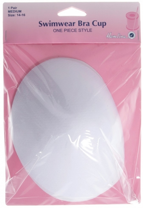 Hemline Swimwear Bra Cups White