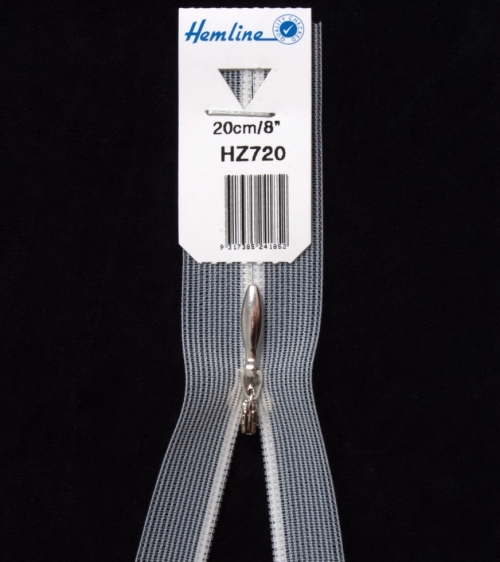 Concealed Invisible Closed End Zips Transparent
