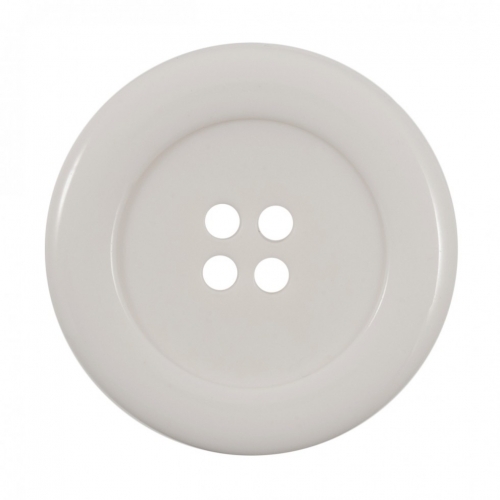 Round Plastic Buttons White