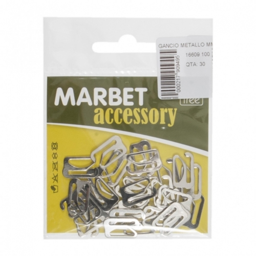 Marbet Metal Lingerie Hooks Silver