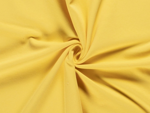 Minerva Core Range Cotton Fleece Back Sweatshirt Stretch Knit Fabric Yellow