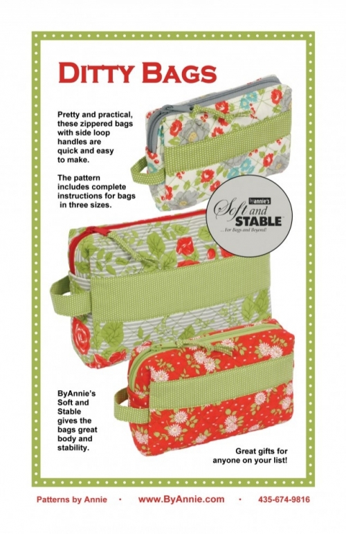 By Annie Paper Sewing Pattern Ditty Bags