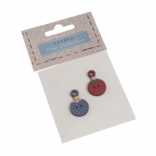 Fabric Covered Wood Buttons