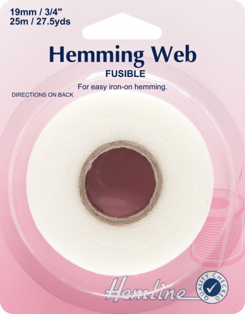 Double-Sided Fabric Iron-On Hem Tape (100 Meters x 20mm) Fusible