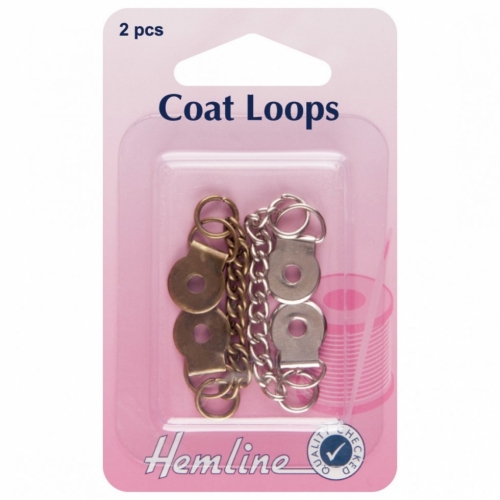 Hemline Metal Coat Chains Silver & Bronze