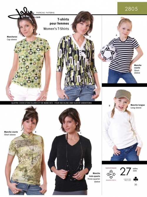 Sewing Pattern Jalie 3352 - Dolman Top Sewing Pattern