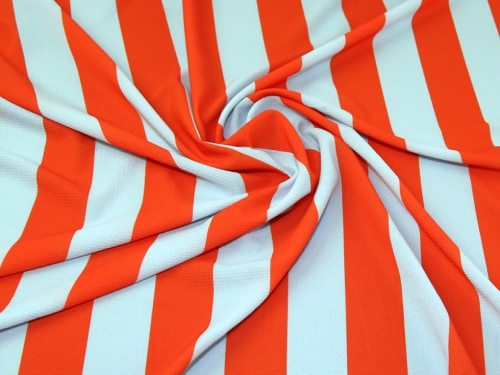 Stretch Woven Crepe Fabric Grey & Orange, 1183112