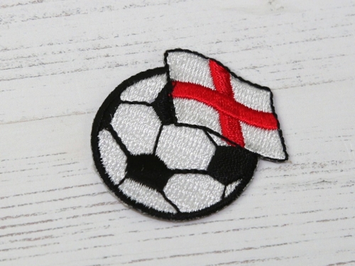 Patch Motif Football Flag Black & White