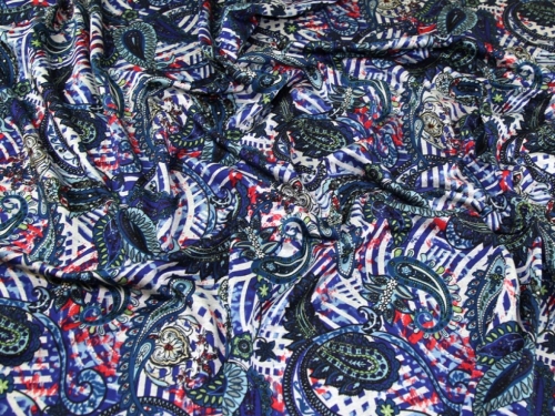 Blue Ponte Knit Fabric at Rs 675.00, Knitted Fabrics