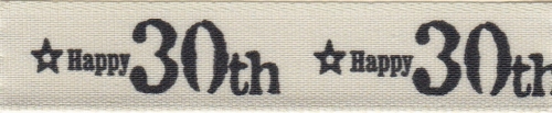 Berisfords Happy 30th Birthday Ribbon
