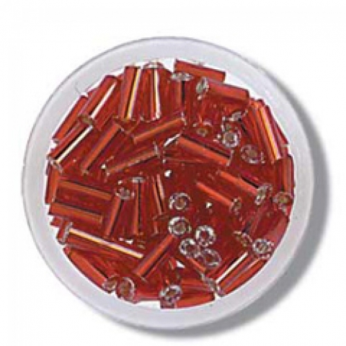Trimits Glass Bugle Beads Red