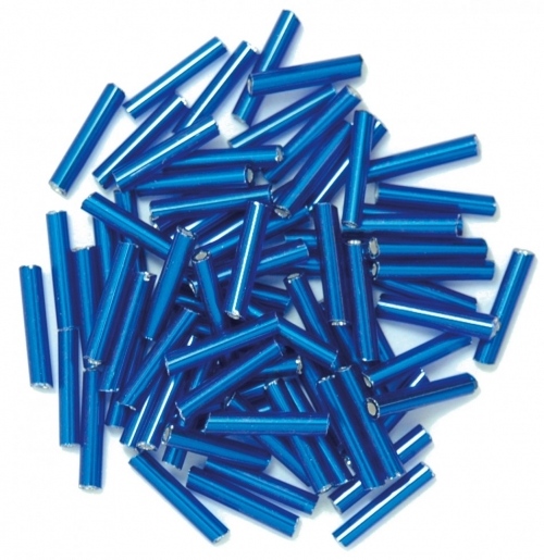 Craft Factory Glass Bugle Beads Royal Blue