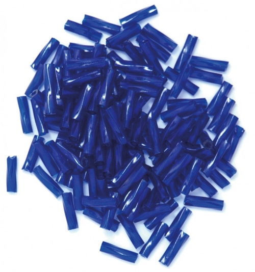 Craft Factory Twisted Glass Bugle Beads Royal Blue