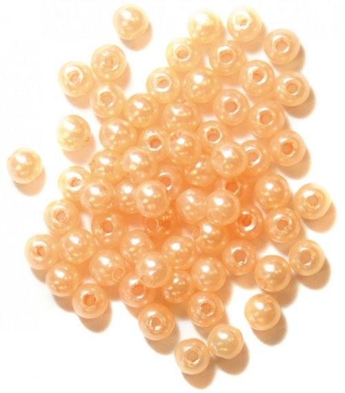Craft Factory Round Pearl Beads Orange