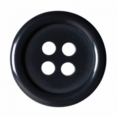Hemline Round Plastic Buttons Dark Grey