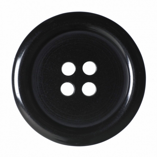 Hemline Round Plastic Buttons Black