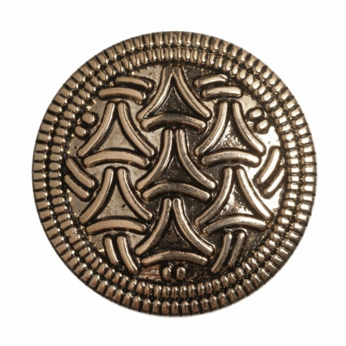 Hemline Round Aztec Shank Buttons Gold