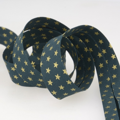 Stephanoise Stars Bias Binding Tape Green