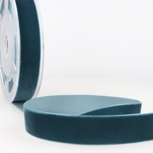 Stephanoise Velvet Ribbon Teal Blue
