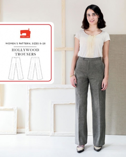 Liesl + Co Paper Sewing Pattern Hollywood Trousers, 1225281