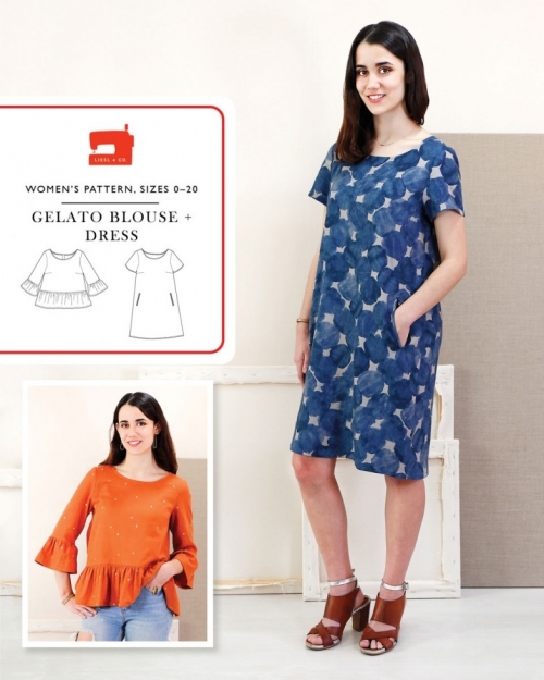 Liesl + Co Paper Sewing Pattern Gelato Blouse & Dress