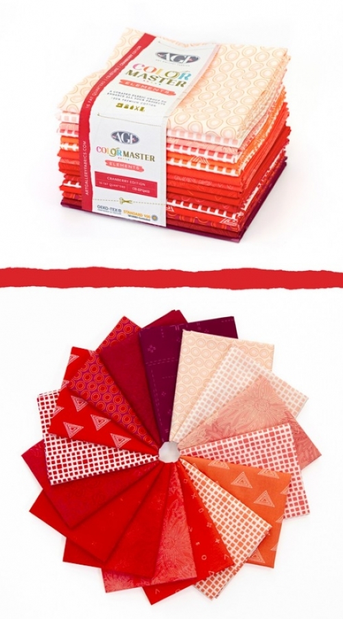 Art Gallery Fabrics Fat Quarter Fabric Pack Cranberry