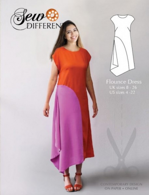 Sew Different Paper Sewing Pattern Flounce Dress